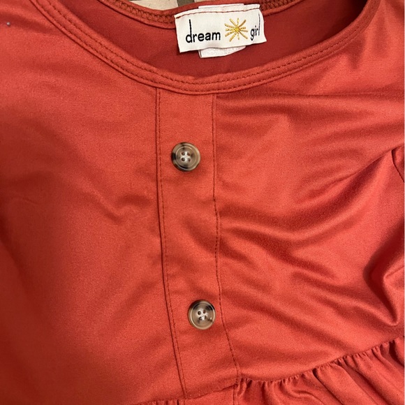 Girls youth burnt orange rust boutique dress - Picture 3 of 3